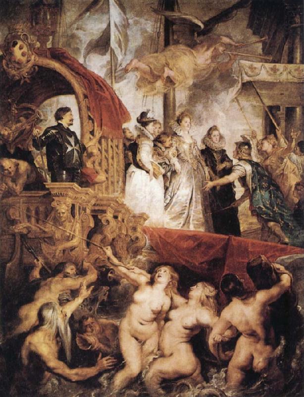 The Landing of Marie de'Medici at Marseilles, Peter Paul Rubens